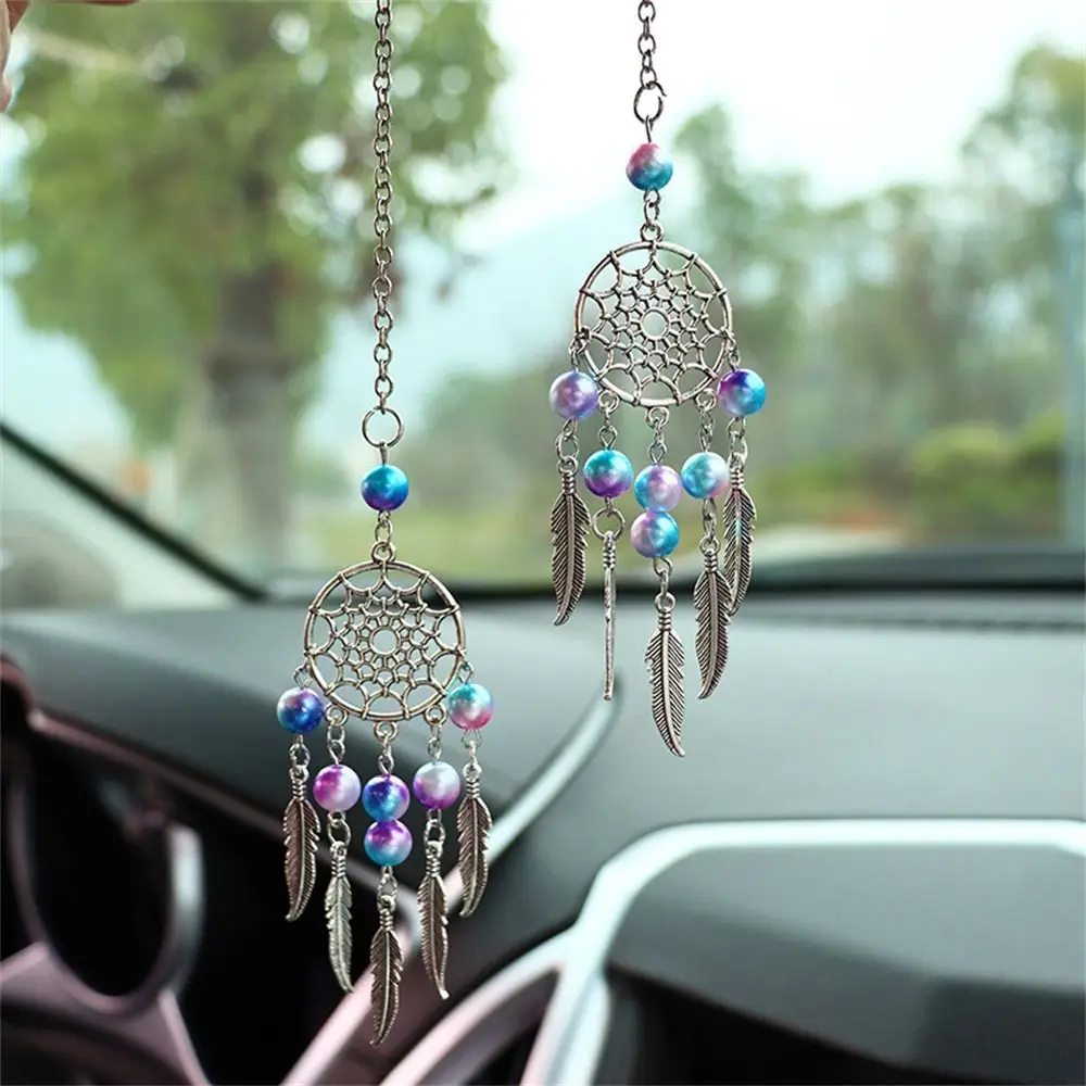 Accessories Pentagram Moon Car Mirror Pendant Dream Catcher Pendant Rearview Mirror Hanging Car Hanging Ornaments Car Pendant