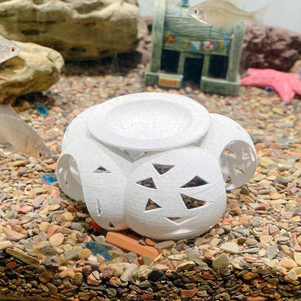 

Irregular Porous Shrimp Small Cave Decorative Plastic Fish Shelter Cave White Fish Tank House Landscaping Supplies