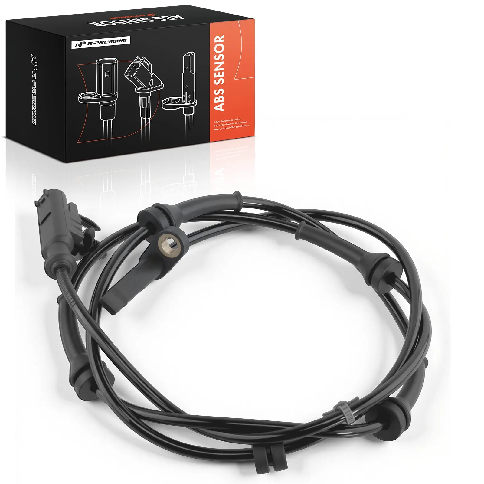 A-Premium Front Driver or Passenger Side ABS Wheel Speed Sensor for Nissan 370Z 2009-2014 Infiniti G37 2008-2013 G25 2011-2012