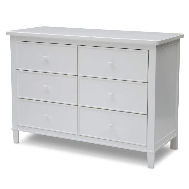 6 Drawer Dresser,Strong and Sturdy Wood Construction Suitable for Easy Assembly of Storage Items in Bedrooms Children's Rooms