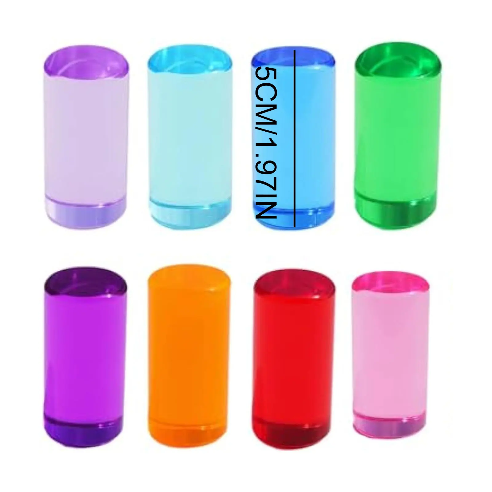 10 pçs arco-íris acrílico cilindros blocos acrílico arco-íris blocos de construção cilindro blocos de construção empilhamento brinquedo para crianças