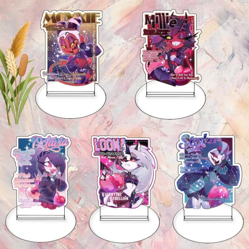 

Acrylic Standee for Helluva Boss Moxxie Millie Octavia Loona Stolas Barbie Wire Self-Made Anime Cartoons Acrylic Standing Sign