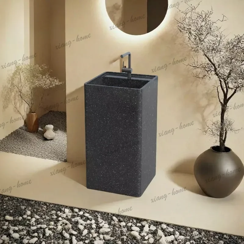 Medieval retro olive green fruit green floor-to-ceiling balcony outdoor bathroom cabinet bathroom cabinet