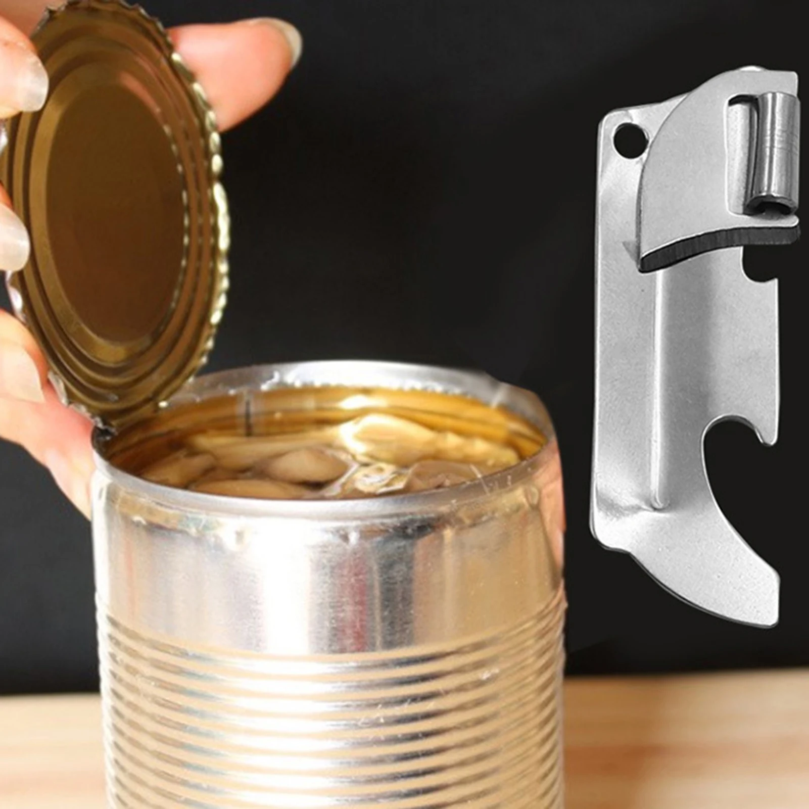 

Portable Folding Mini Can Opener Multi Functional Can Opener Stainless Steel Small Simple Opener Can Kitchen Wine Accessories