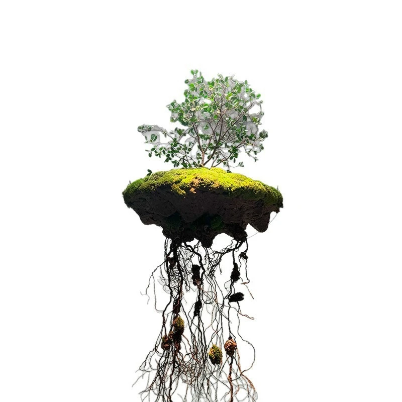 Green plant suspension hanging pendant, indoor tea room fake tree dead tree