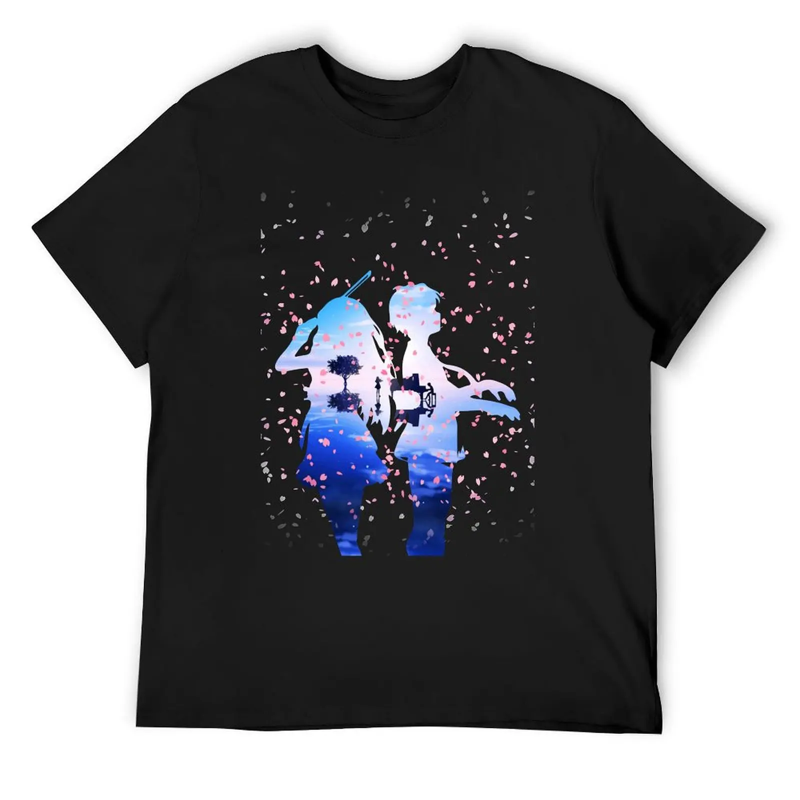 Your Lie in April Shigatsu wa Kimi no Uso Kaori Kousei Anime Cherry Blossoms T-Shirt shirts graphic tees mens workout shirts