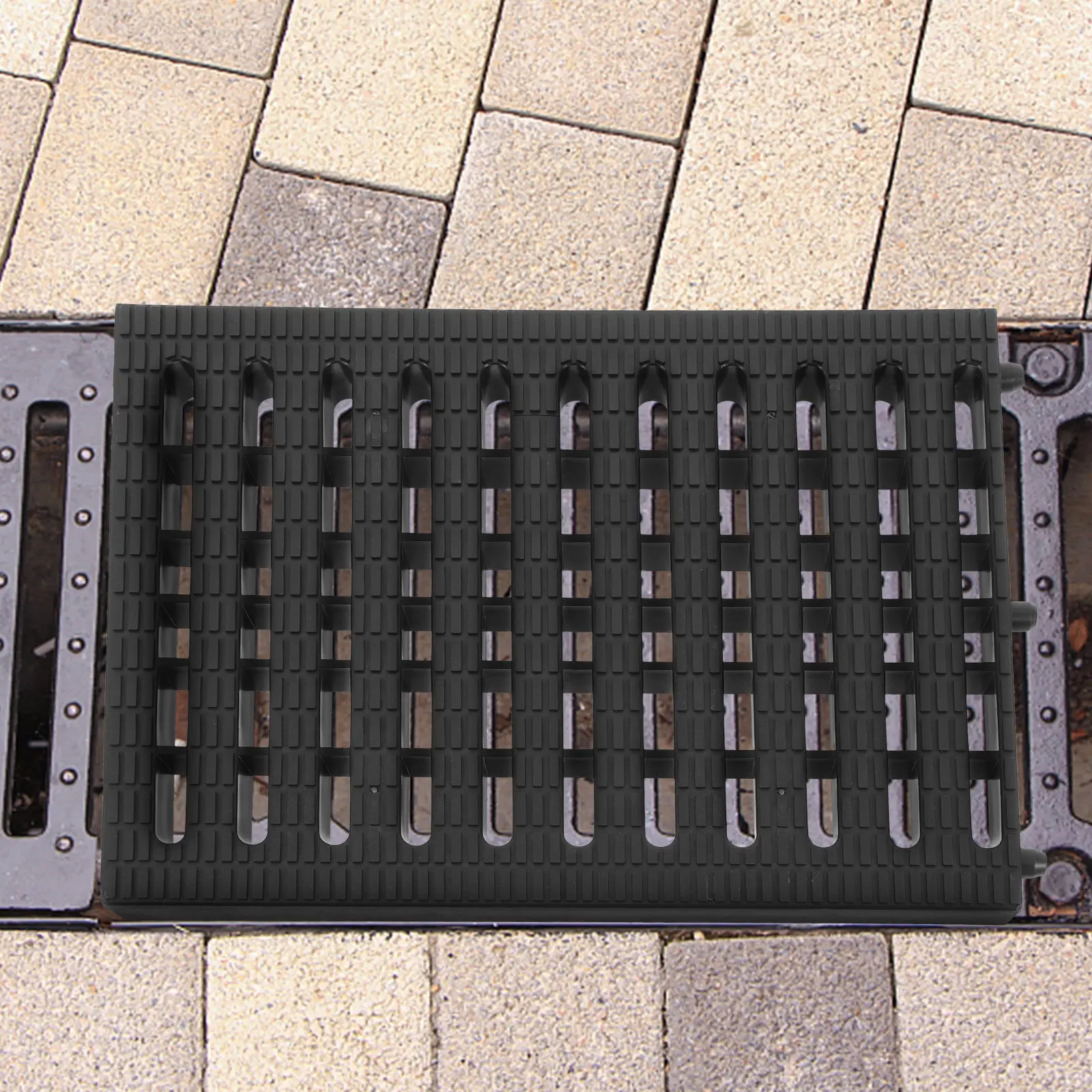 

Drain Grate Cover Interlocking Polymer Plastic Trench Drainage Grid For Outdoor Yard Sidewalk Patio Garden French Drain Resin