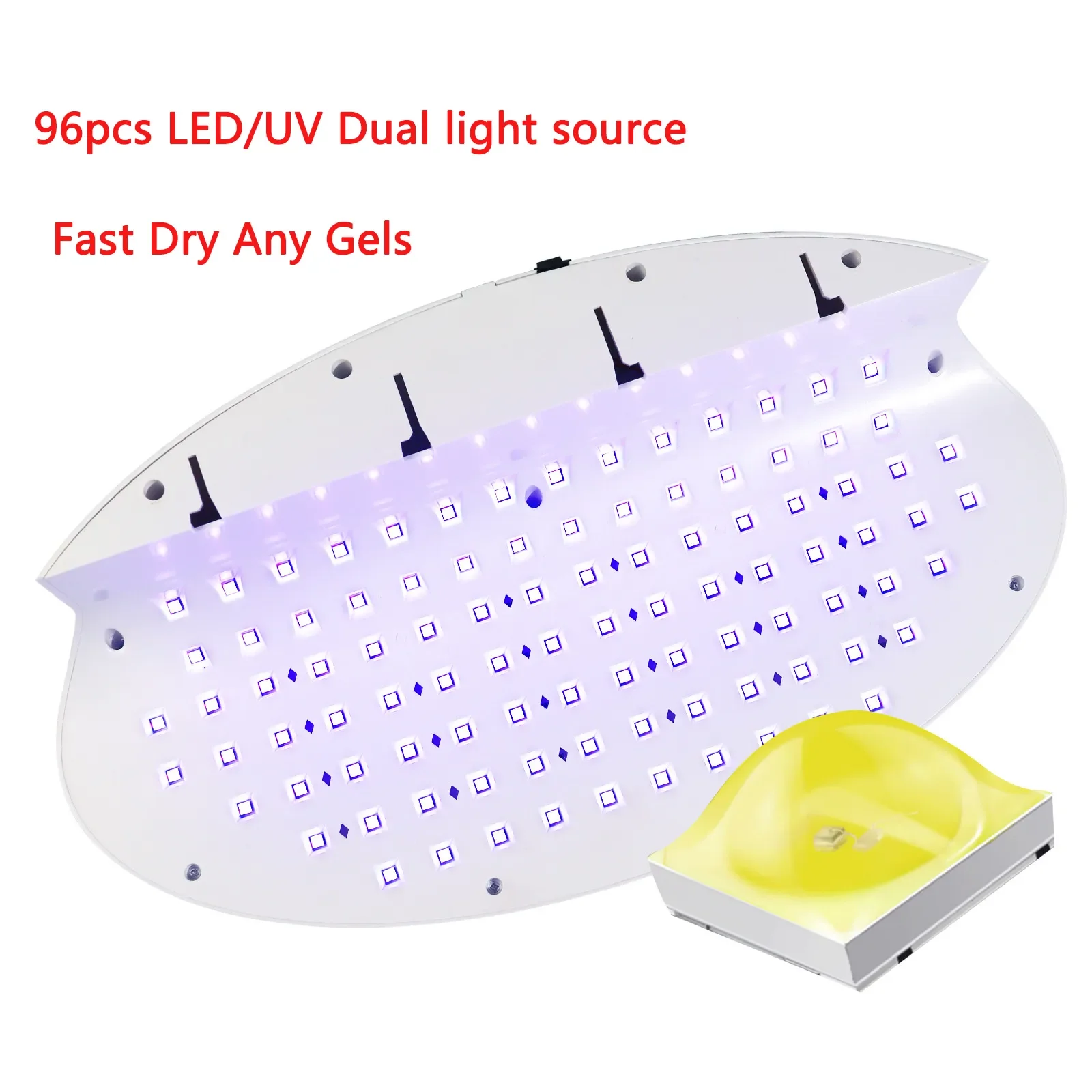 เครื่องเป่าเล็บ72W 96 LEDs โคมไฟ LED UV สำหรับทำเล็บหลอดไฟยูวีทำเล็บในบ้านปริมาณมากใช้ในเจลอาบน้ำ