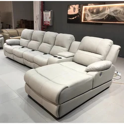 Genuine Leather Manual Electric Recliner Sofa Theater Power Reclining Couch Living Room Cinema Sofas Seating Room Furniture