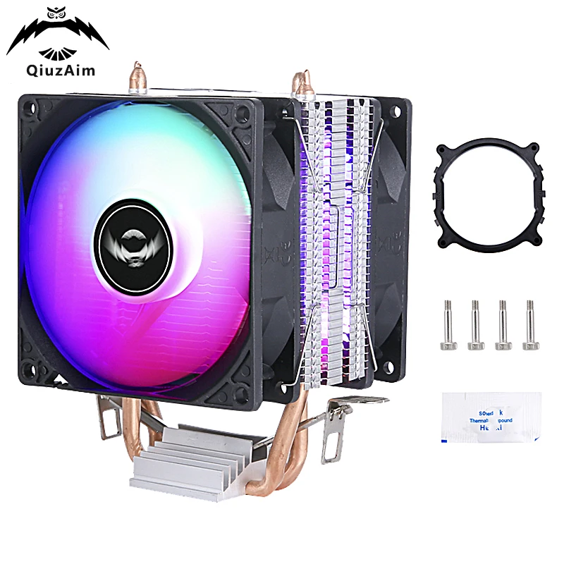 

CPU Processor 2 Heat Pipe Cooler Fan Suitable For Installing LGA2011 x79 x99 e5 Silent Temperature Control Speed Regulation