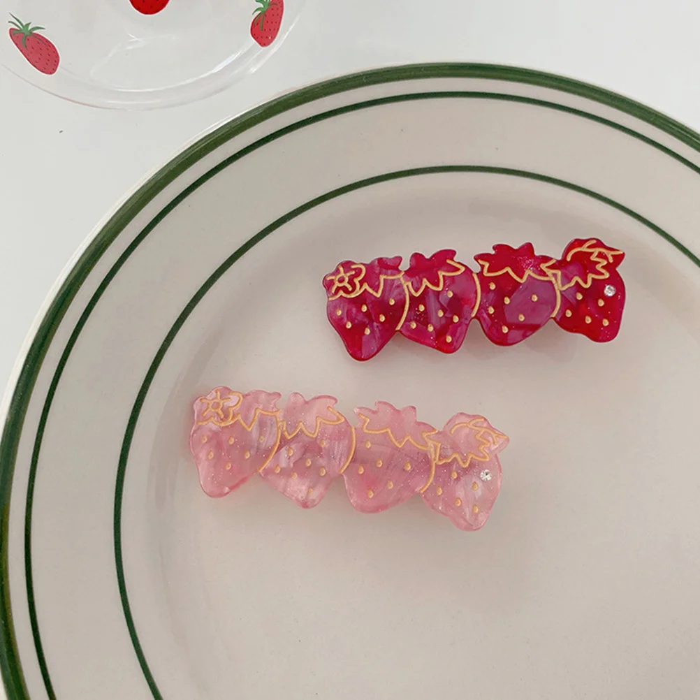 2 fermagli per capelli alla fragola, mollette, accessori alla moda per frutta, per donne e ragazze, mollette per capelli abbinate al armadio