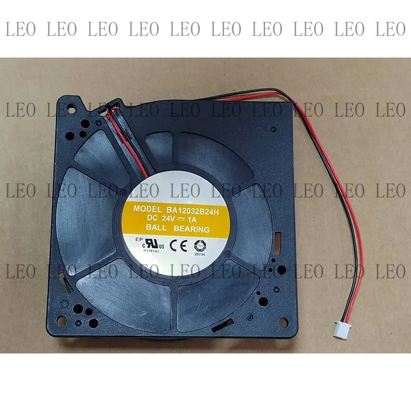 MY For AVC BA12032B24H 12032 DC24V 1A 12CM 2-Wire Dual Ball Turbo Cooling Fan
