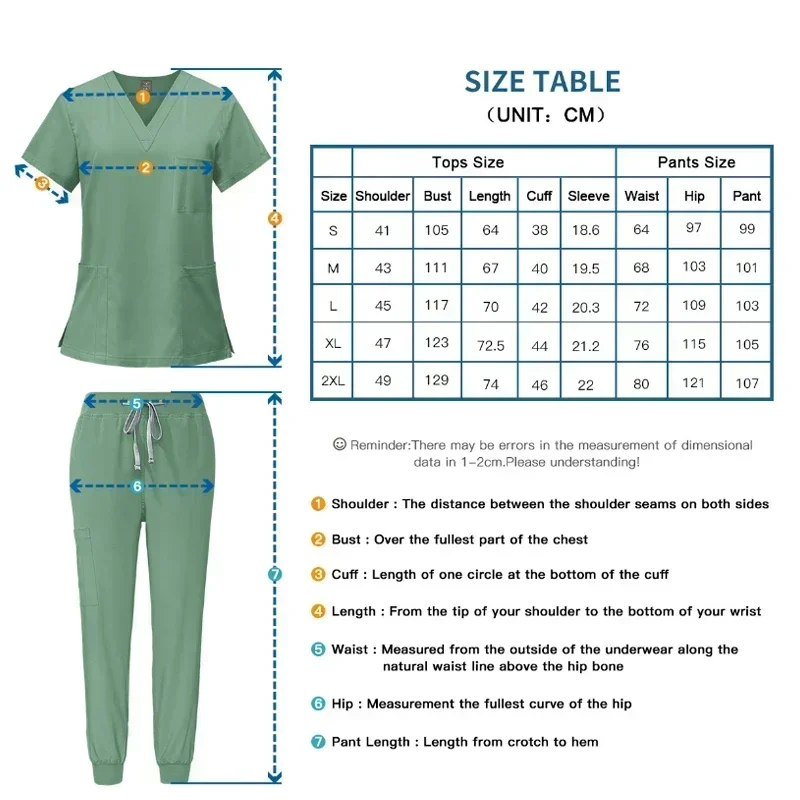 Unisex manga curta enfermeira uniforme, Medical Scrubs conjuntos, Multicolor, Hospital, Doutor, Workwear, Oral, Dental, Cirurgia