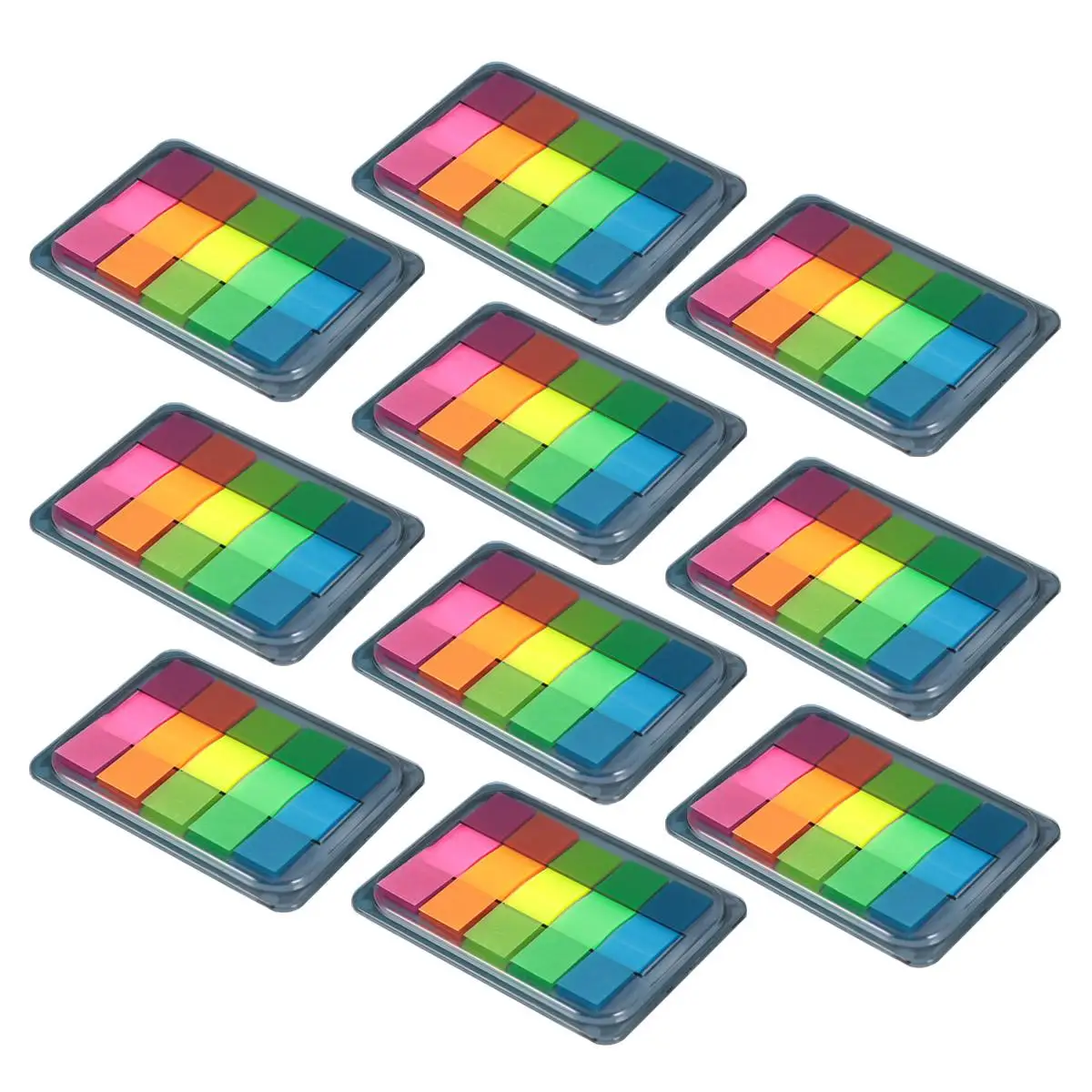

10 Pcs Fluorescent Index Tabs Highlight Labels Flags Transparent Reusable Marking Pages Documents Books