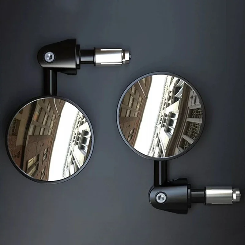 Motorcycle Handlebar Rearview Mirror Handlebar Extended Rear View Mirror Small Mirror Blind Spot Wide View Safety Turning Mirror image 4