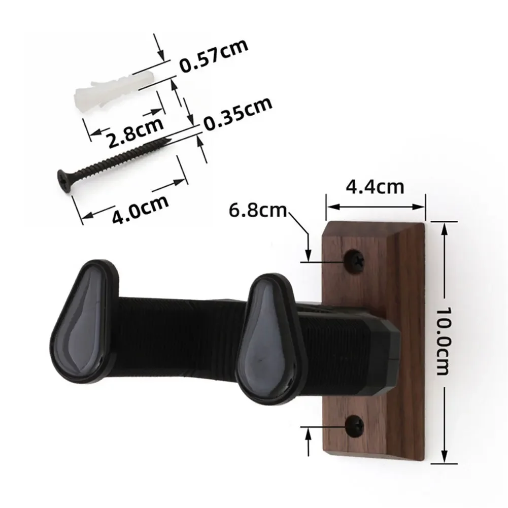 Wooden Wall Mount Holder Non-Slip Guitar Display Bracket Universal Guitar Wall Hanger for Electric Guitar Ukulele Bass