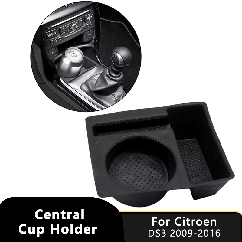 Suporte de copo para bebidas de carro 3 em 1, para citroen c3 ds3 2009-2016, console central, cinzeiro, suporte de bebidas, bandeja de armazenamento, acessórios interiores