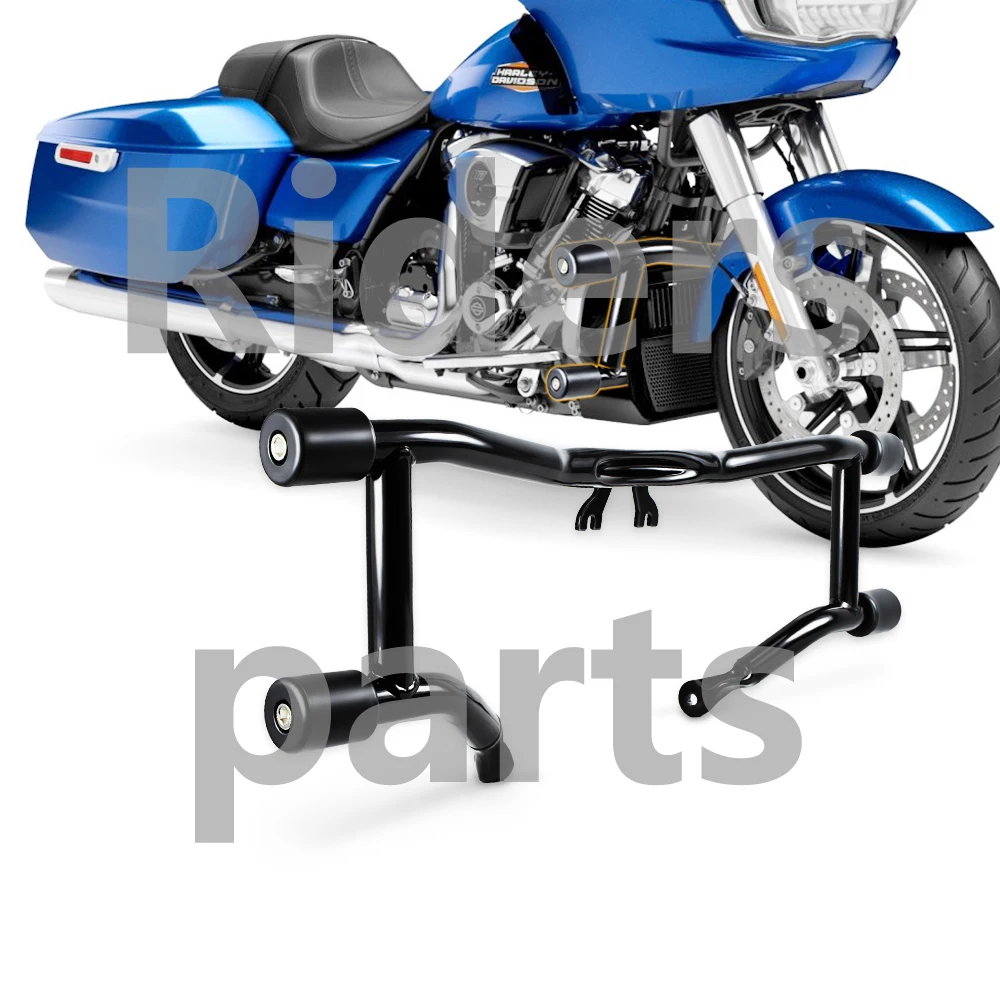 

Плоская планка для мотоцикла, передняя защита двигателя для шоссе, защита от падения для Harley Road Glides Street Glides 2014-2025