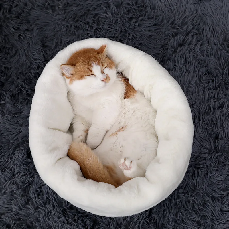 Winter Warmth Preservation Soft Comfortable Breathable Semi Enclosed Cat Bed Universal for All Seasons Dog Bed Pet Supplies