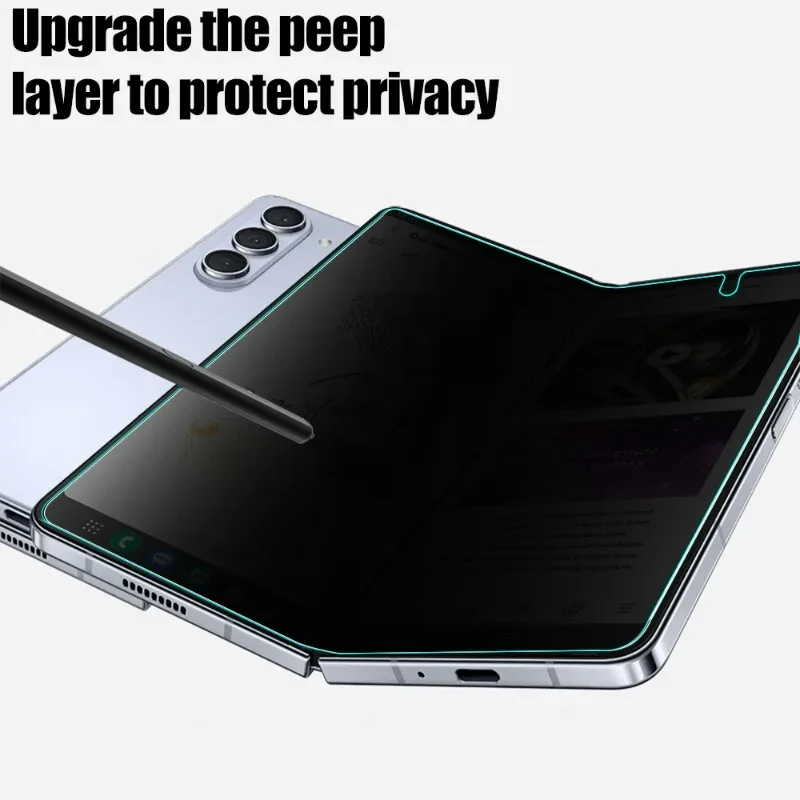 2 in 1 Outer Inner Privacy Anti Peeping Spy Screen Protector Cover for Samsung Galaxy Z Fold 5 Flip 5 TPU Soft Hydrogel Films