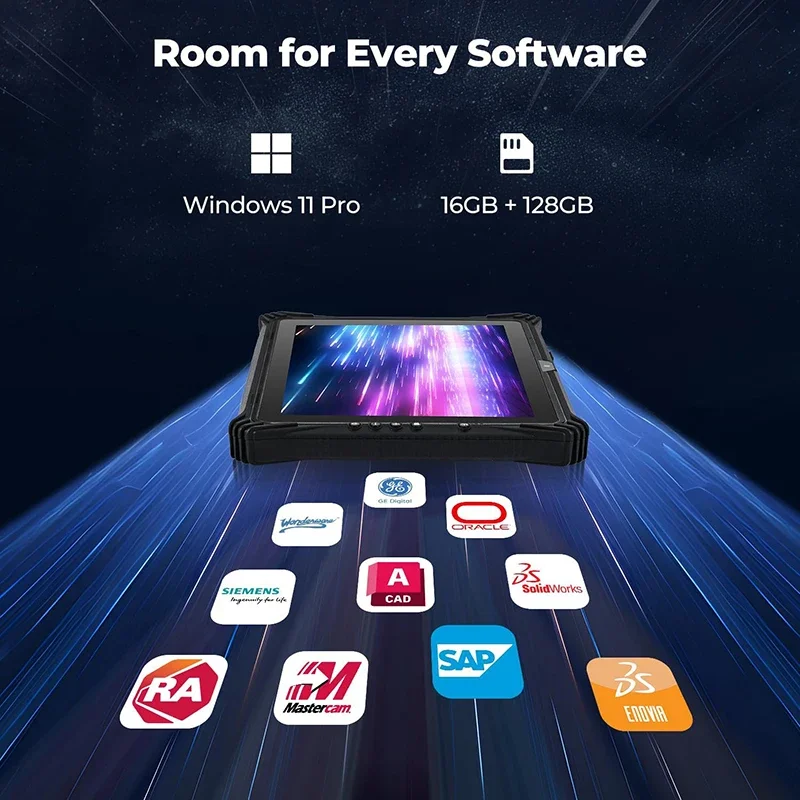 RUGLINE Industrial Waterproof Windows Tablet I7-1255U CPU WIFI Bluetooth GSM/4G SSD Rugged Computer PC