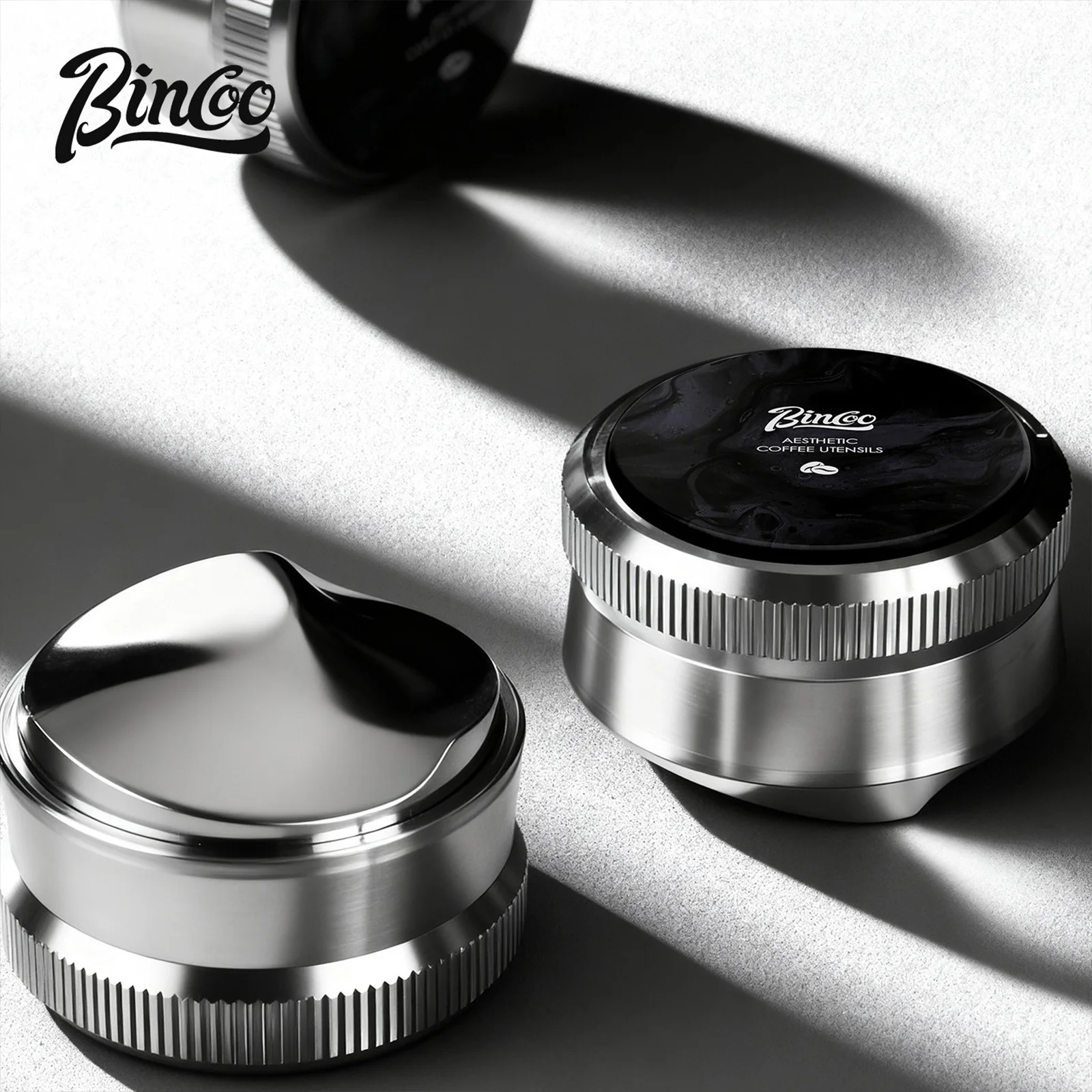 Bincoo Meteor Self-Gravity 58mm Tamper & Distributor – Stainless Steel Constant Force Leveler for Espresso Machine
