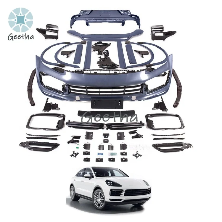 

For Cayenne Coupe 9Y0.1 9YB Upgrade Turbo Style Body Kits Front Rear Bumper Daytime Running Lights Body Kit for Porsche 2018-202