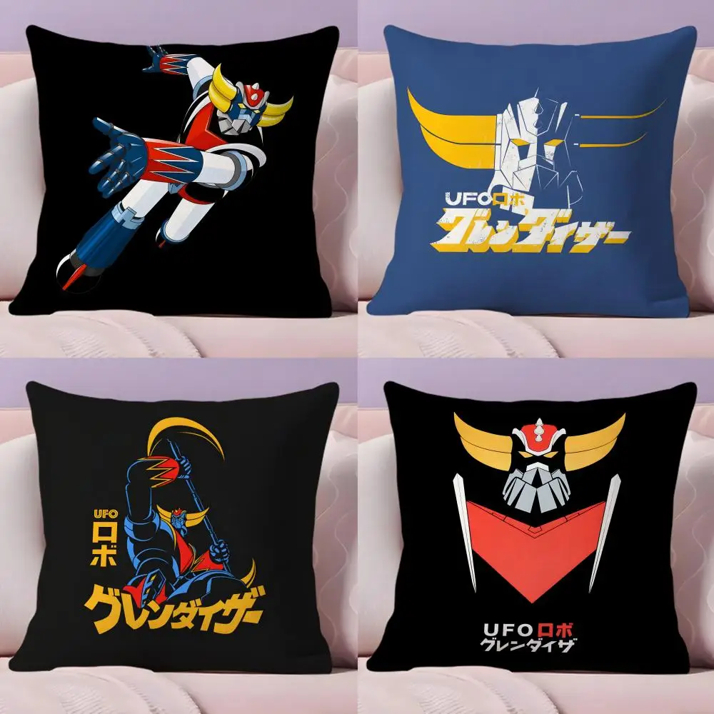 G-Goldorak G-Grendizer Cushion Cover Plush Fabric Soft Double-Sided Printed Sofa Warm Winter Home Gift Pillow Cover