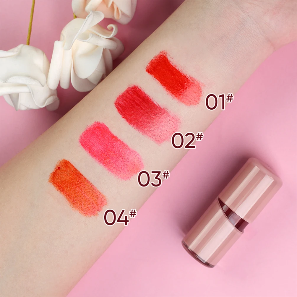 4ml Private Label 4color Lip Tint Custom Logo Tear Off Lips Glaze Dye Face Eye Available Long-lasting Waterproof Pigment  Makeup