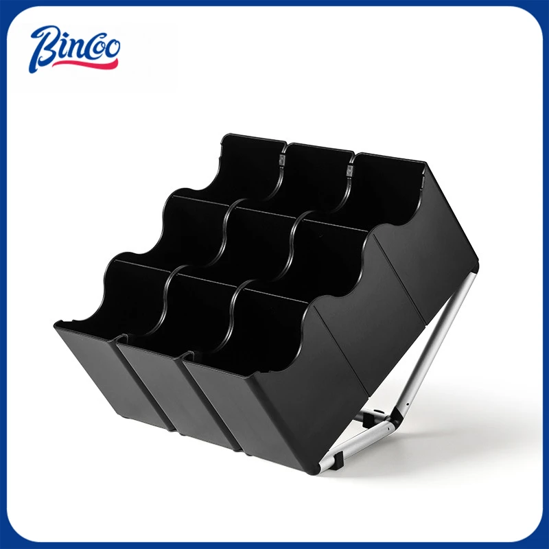 BINCOO Multifunctional Coffee Bar Organizer, Commercial Countertop Storage Rack for Coffee Bubble Tea Shop,Cup Holder Dispenser