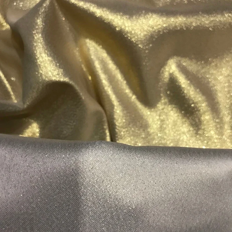 Gold Cloth Silver Fabric Non Elastic Shiny Yarn Dyed for Handbags Weddings Stage Costumes Handicrafts Diy Sewing By The Meter