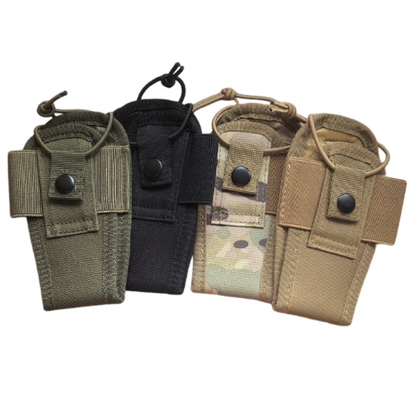 Tactical Molle Radio Walkie Talkie Pouch Outdoor Portable Radio Interphone Holster Carry Bag Adjustable Universal Radio Holder