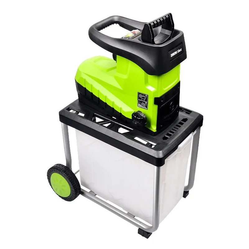 2800W Electric Branch Shredder High Power Breaking Machine Tree Leaf Wood Branch Crusher Electric Pulverizer Garden Tool