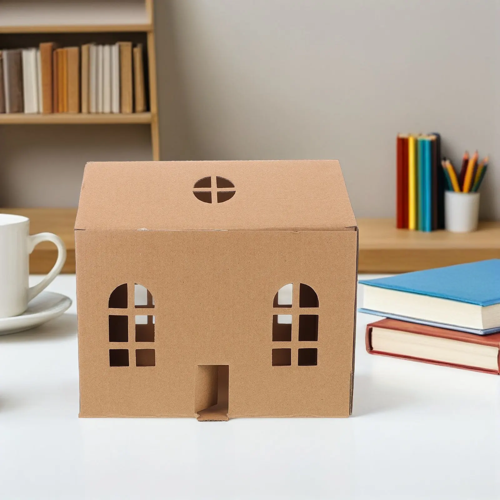 3-teiliges Kinder-DIY-Kartonhaus-Set Mini für Kinder Malen Basteln Lernspielhaus Kunst-Aktivitätsset