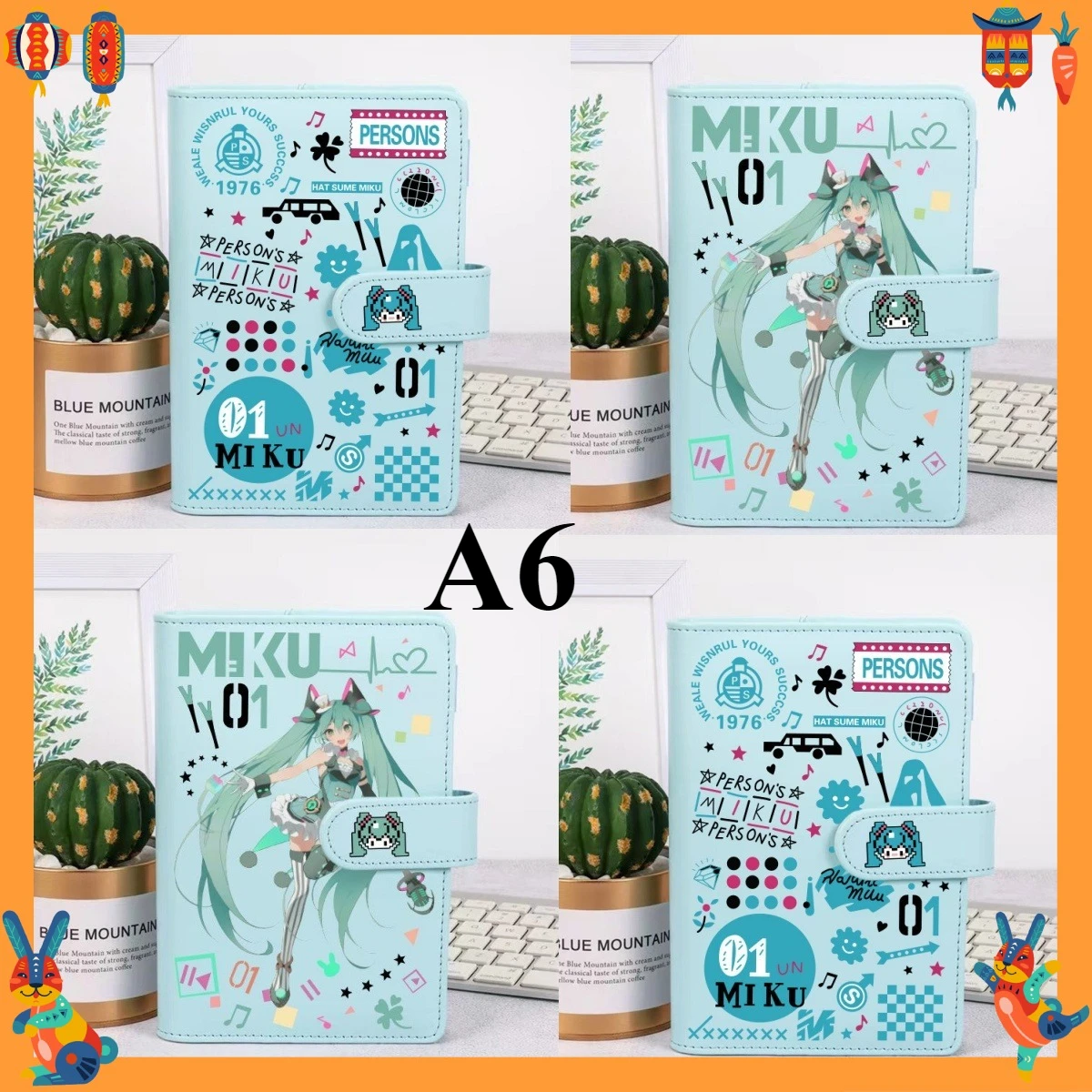 caderno-hatsune-miku-tamanho-a6-perifericos-de-anime-diario-fofo-bloco-de-notas-portatil-para-estudantes-material-escolar-e-de-escritorio