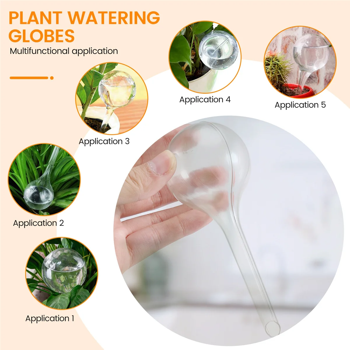 5 ชิ้นอุปกรณ์รดน้ําอัตโนมัติลูกโลกวันหยุด Houseplant Plant หม้อหลอดไฟสวน Waterer ดอกไม้น้ําหยดรดน้ํา