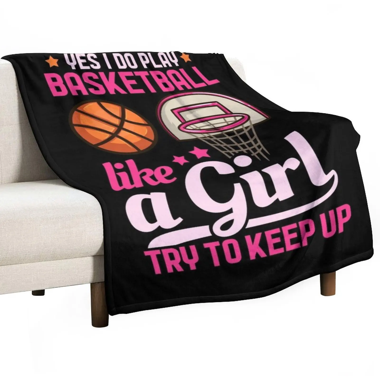 

Basketball Player Girl Throw Blanket Blanket Sofa Retro Blankets Luxury Designer Blanket