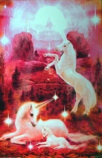 

UNICORN FAMILY POSTER Rare Hot New 24x36 Canvas Print Poster