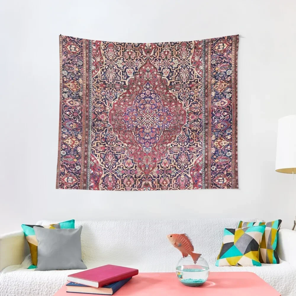 

Kashan Central Persian Silk Rug Print Tapestry Aesthetic Decoration Decorative Paintings Cute Room Things Bedroom Decor Tapestry