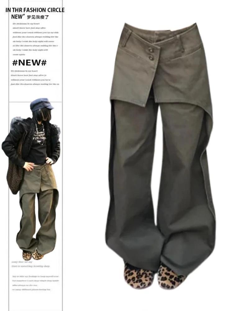Winter Women's Denim Pants Y2K Baggy Jeans Harajuku Cowboy Pants Boyfriend High Quality Japanese Grunge Designer Goblin Core