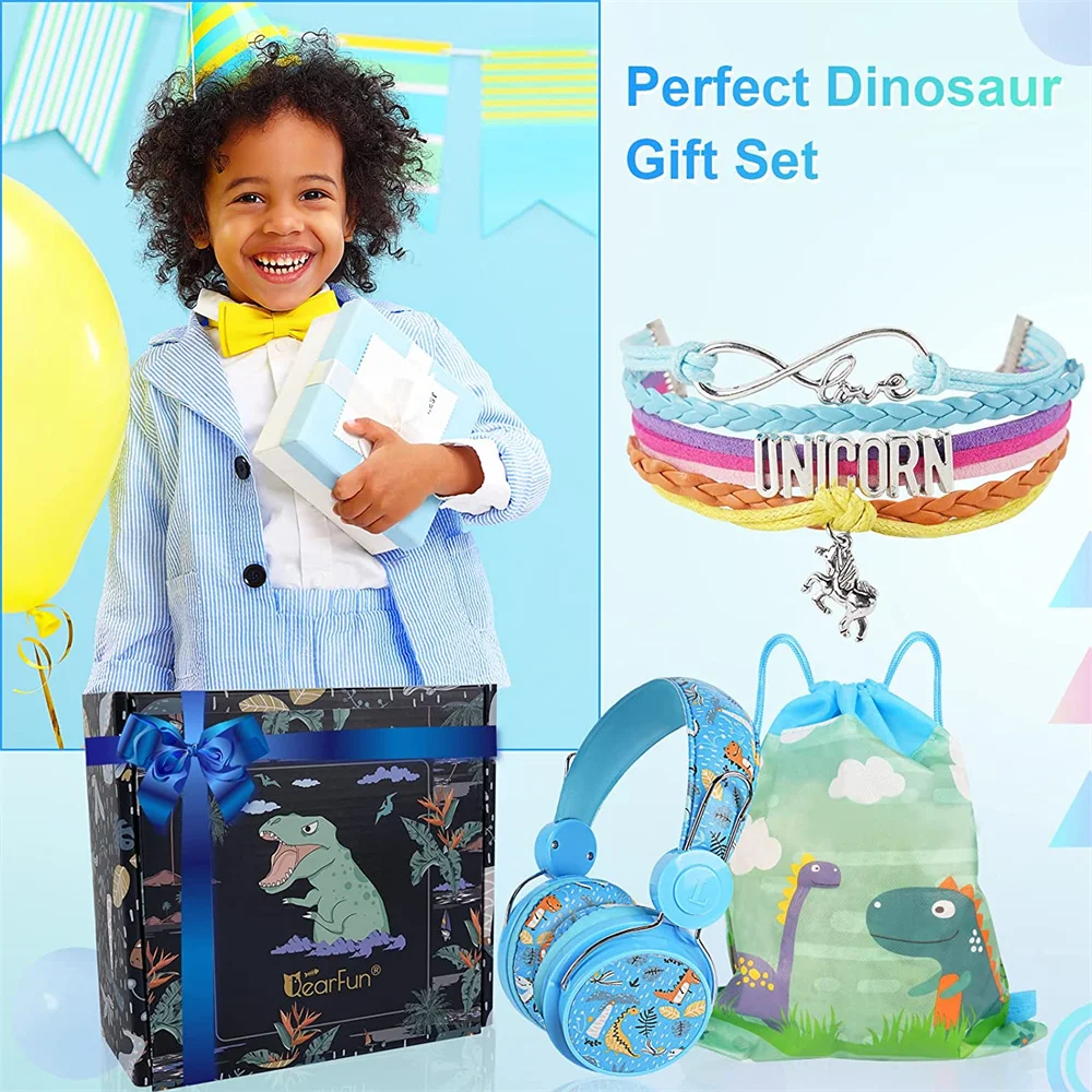 3,5mm Dinosaurier Verdrahtete Kopfhörer Cute Unicorn Verdrahtete Kopfhörer Mit Mic Gaming Tier Headset Audio Jack Für Kinder Kinder Stirnband