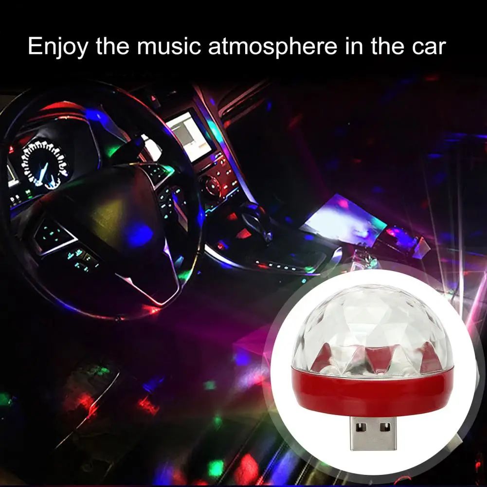 Mini USB Disco Light Portable High Brightness Plug-and-Play RGB LED Party Light USB Disco Lamp Decoration For Club/bar