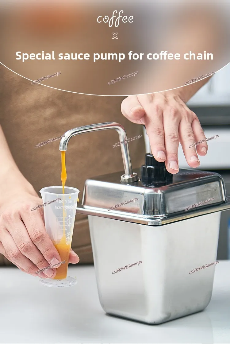 Special sauce press pot Mocha jam pump Hand-pressed quantitative press bottle