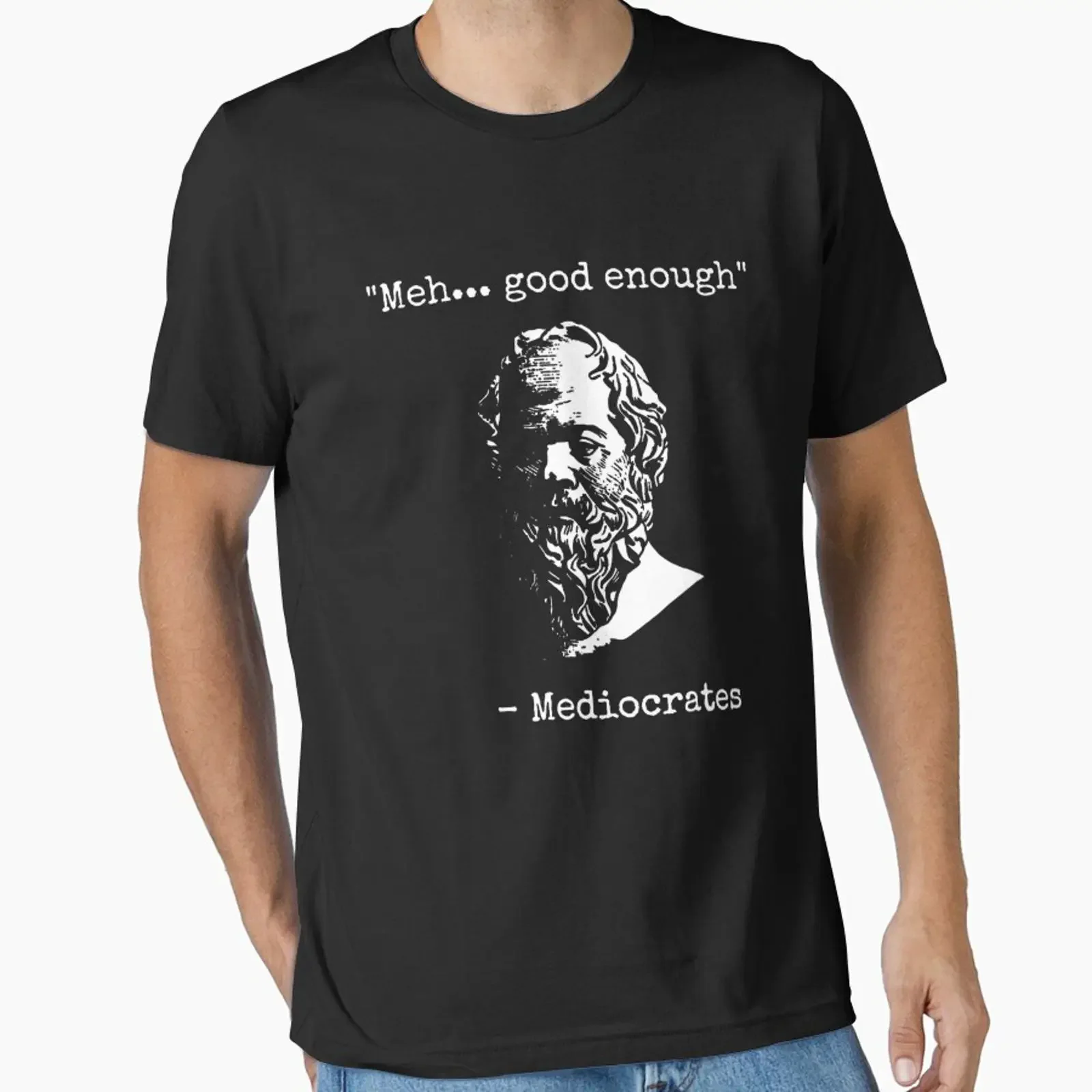 Article preview of Mediocrates Meh good enough sarcasm designed and sold by peachlovey vintage Washed graphic Soft Comfortable
