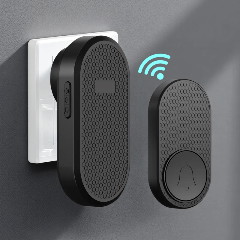 

Беспроводной дверной звонок Plug-and-play на дальность действия 1000 футов, подходит для дома, детской комнаты, офиса, 120 дБ, с 32 кольцами, беспроводной