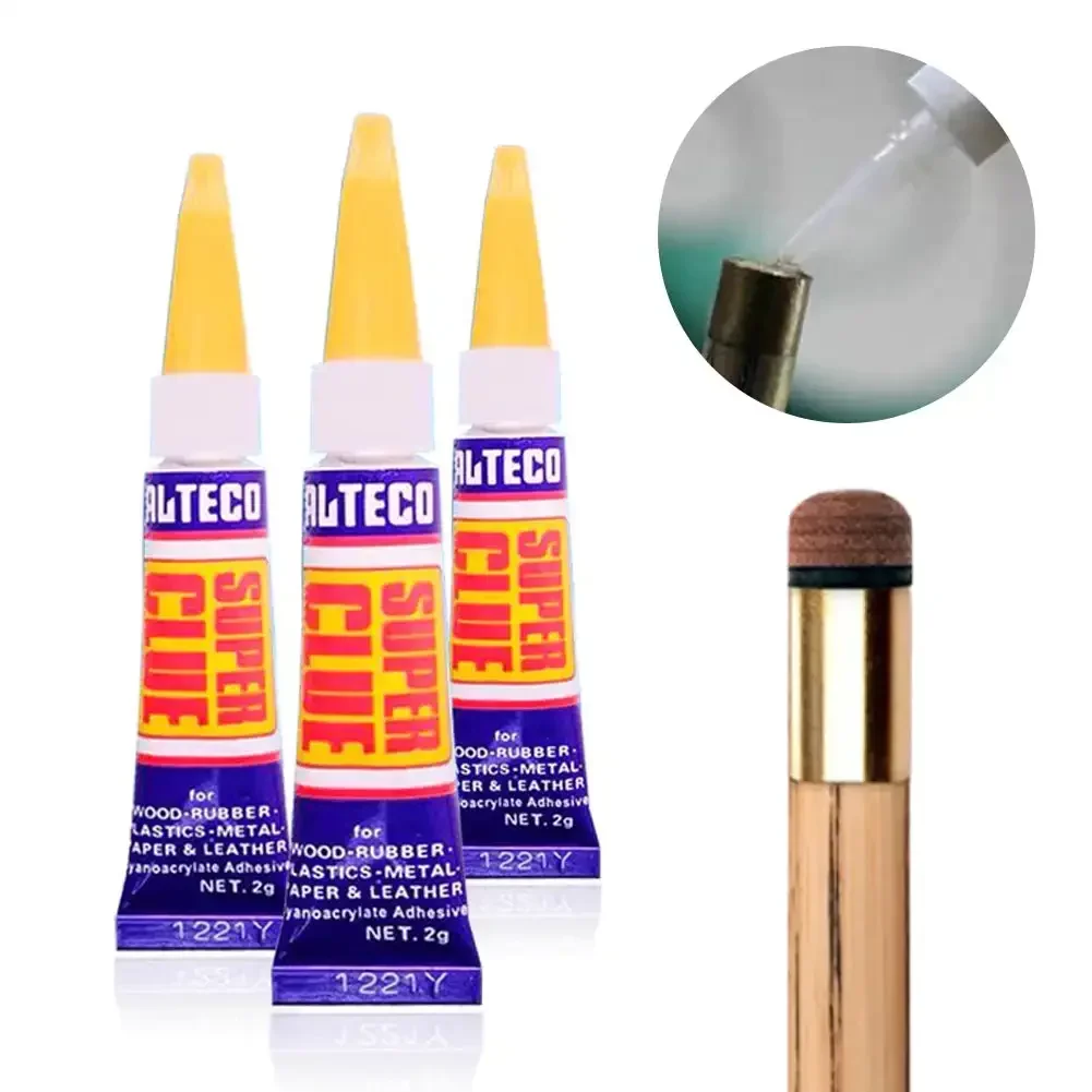 Glue for Pool Cue Tips Filling Liquid Transparent Fast Drying Strong Glue Portable Durable Snooker Cue Billiards Accessories