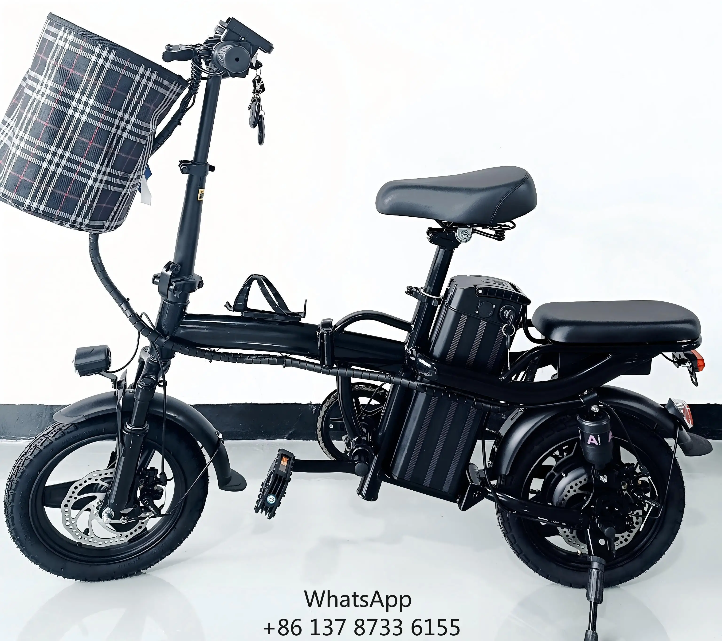 

Factory Electric Moped Vehicle Double Folding Lightweight Steel Long-Endurance 30A Brushless Motor 3-Speed Gears Lithium Battery