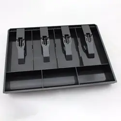 4 Bill 3 Coin Slots Register Drawer Tray with Clip for Restaurants