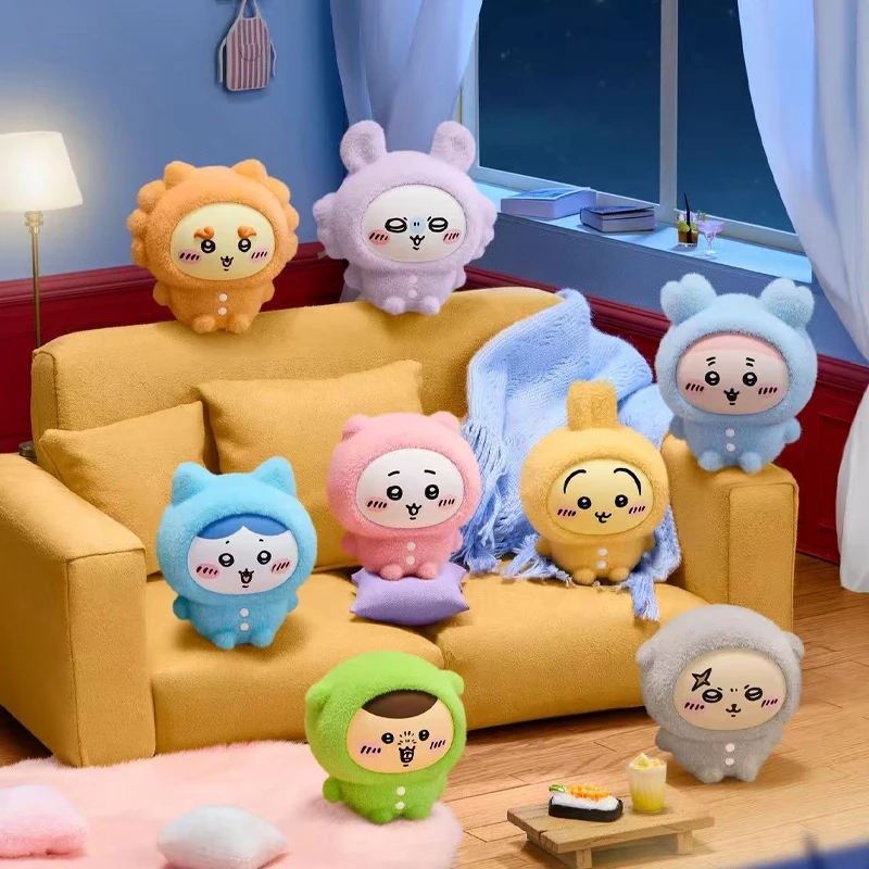 

Genuine miniso miniso chiikawa pajamas party row sitting series blind box tide play ornament gift mystery box