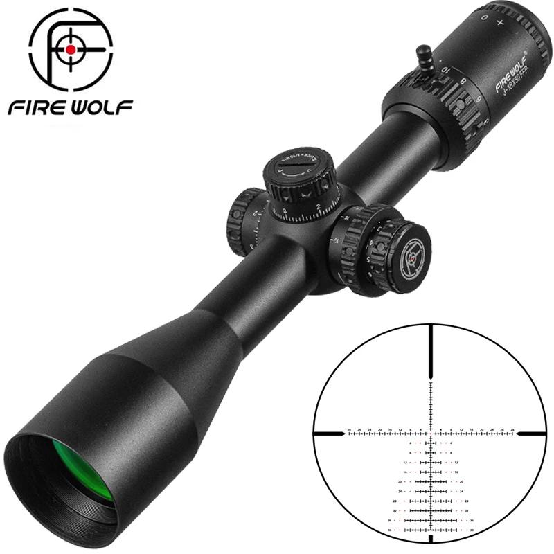 

FIRE WOLF 3-18x50 FFP First Focal Plane Scope Tactical Riflescope With Illumination For Long Range Shooting Hunting Fit .338